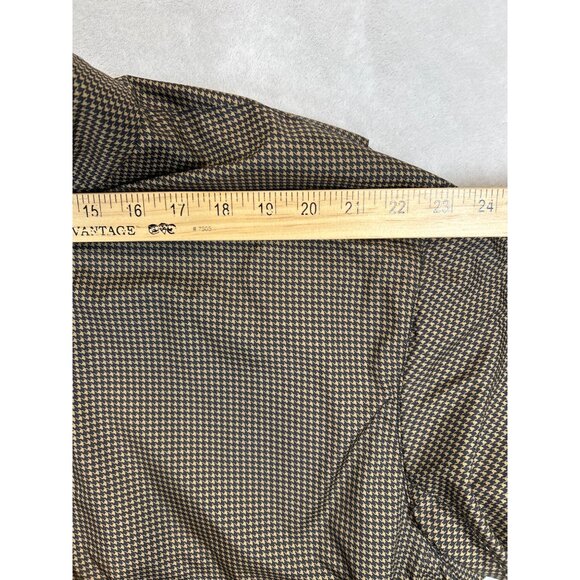 Dryjoys By Footjoy Pullover Mens Large Brown Golf Houndstooth Windbreaker Jacket - Picture 7 of 10